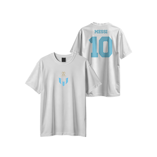 Messi Special Half sleeve IM White Blue