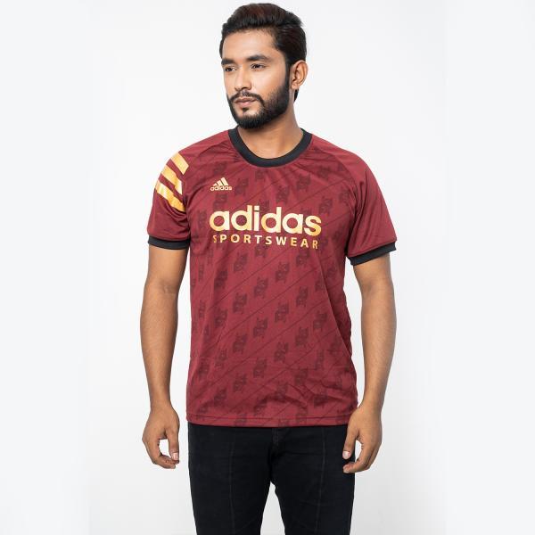 ad*das custom maroon T-shirt