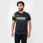 Ad*das Black custom 3 stripes